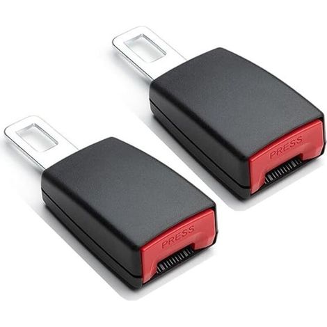 Lot de 2 rallonges de ceinture de sécurité – Matériau ABS – Épaisseur 1-1,2mm – Largeur plaque 2,1-2,2cm – Confort et sécurité en voiture (1/4)