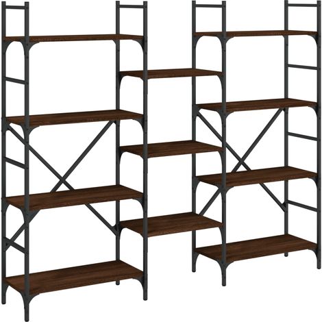 vidaXL Libreria Rovere Marrone 160x28,5x136,5 cm in Legno Multistrato (1/5)
