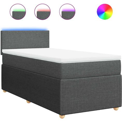 Maison Exclusive - Boxspringbett mit Matratze Dunkelgrau 80x200 c