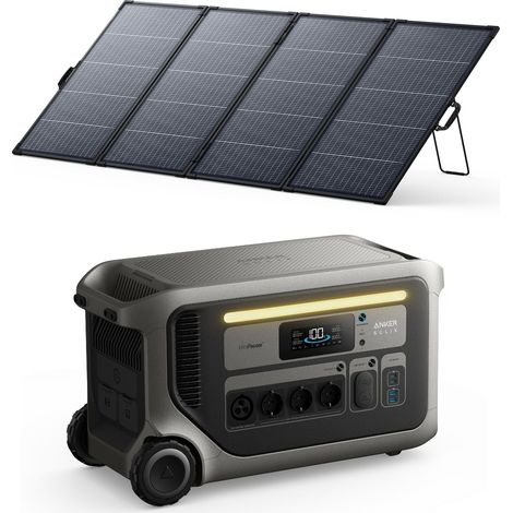 Kit Powerstation Anker SOLIX F3000 mit Bifaziales Solarpanel 400 W (0% MwSt)