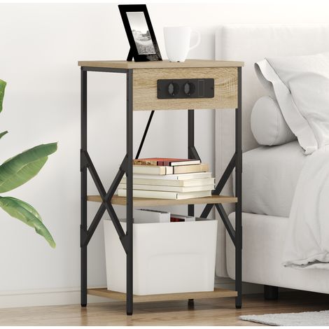 Armario de Noche con estante Roble Sonoma 41 x 31 x 76 cm vidaXL (1/5)