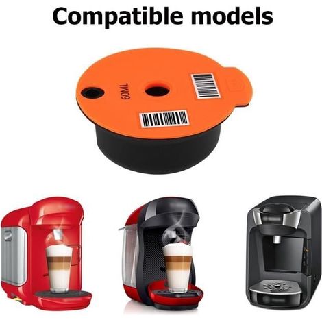 Farbige 60-ml-Bosch-S-Tassimo-Kaffeekapseln, wiederverwendbarer Kunststoff-Filterkorb, Kapsel, Kaffeemaschine (1/3)