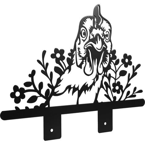aus Metall mit Hühnerdesign Dekorativer Gartenstecker für