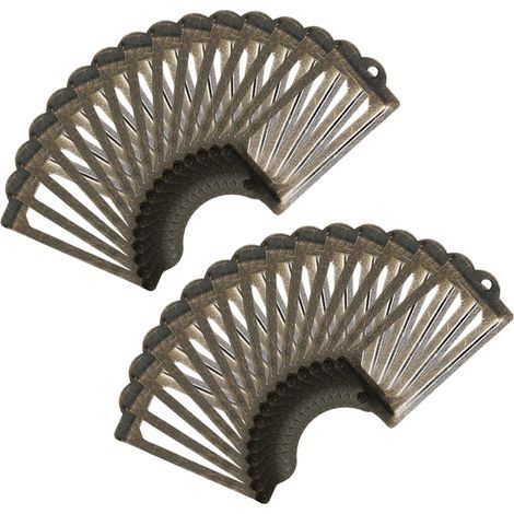 Set mit 30 Metall-Etikettenhaltern inklusive Schrauben, 70 x 33 mm, für Schrankschubladen, Etikettenhalter in Vintage-Bronze mit Schrauben (1/5)