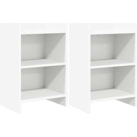 Mesas de noche 2 pcs Blanco 40 x 30 x 60 cm vidaXL (1/4)