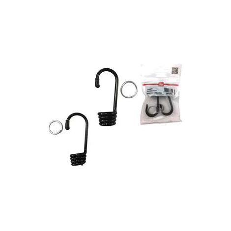 GANCI COMPLETI DI ANELLI FERMA ELASTICO- - ø mm.8-10 - conf.pz.2 - ferro in blister - 20 blister
