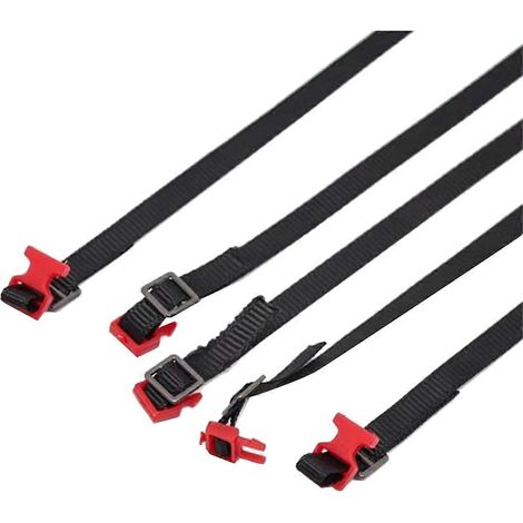Lot de 5 sangles décoratives pour porte-bagages de toit de voiture RC 1/10 (crawler, AXIAL SCX10, TRX4, RC 4WD, D90, rouge) (1/5)