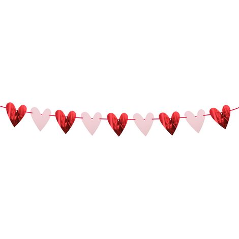 Ghirlanda di cuori di carta 200 cm (1/2)