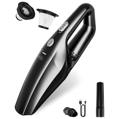 Aspirateur Voiture Puissant, Aspirateur à Main, Mini Aspirateur De Table avec Batterie Rechargeable, Aspirateurs sans Fil pour Homme Femme, pour Voiture, Poils d'animaux, Maison (1/5)