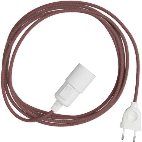 Creative Cables - Câble serpent en zigzag - Lampe à brancher avec câble textile en zigzag