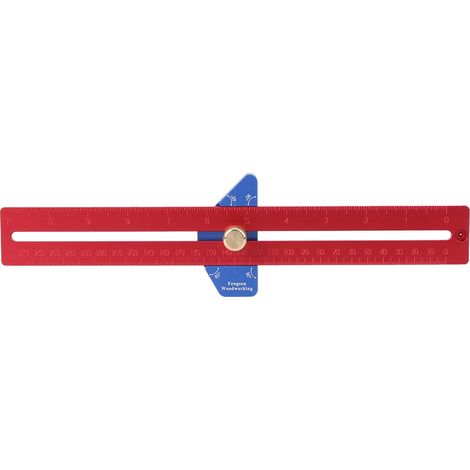 YX300 Règle de menuiserie en alliage d'aluminium, localisateur de ligne pour travaux de mesure, outil de bricolage pour charpentier. (1/5)
