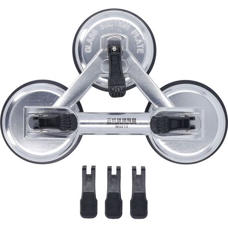 Ventouse Triple Haute Capacité 170kg - pour Levage Horizontal de Marbre, Verre et Carreaux (1/5)