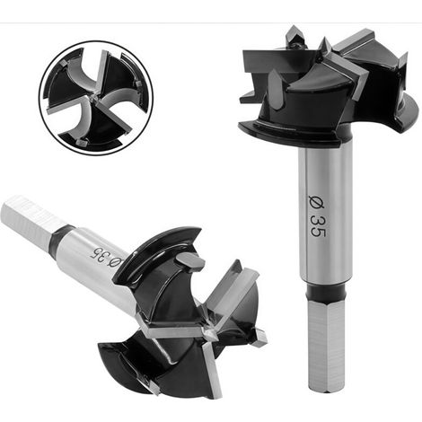 Set di punte da trapano, punta da trapano per legno a 3 taglienti in carburo da 35 mm aggiornata per viti da legno, frese, seghe per utensili elettrici, punte da trapano resistenti