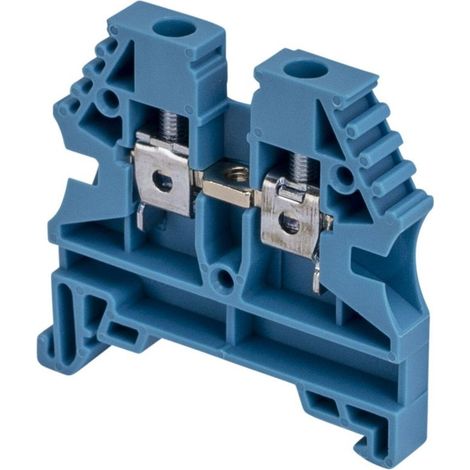 Borne de jonction à vis 4mm² - pas 6mm - bleue - IMO (1/5)