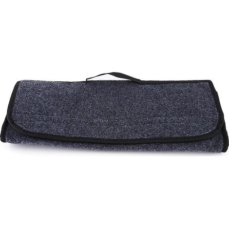 Sacoche de rangement arrière pour siège auto, organisateur de coffre, pochette de suspension pliable grise (1/5)