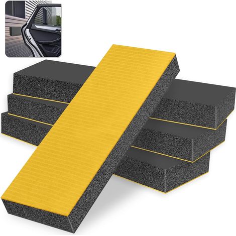 Mousse Protection Garage, Protection Portiere Voiture 30 x 10 x 3 cm, Mousse Antichoc Autocollante, Plaque Protections Murales de Garage pour Portes Voiture, Murs Garage et Parkings (Noir) (1/5)