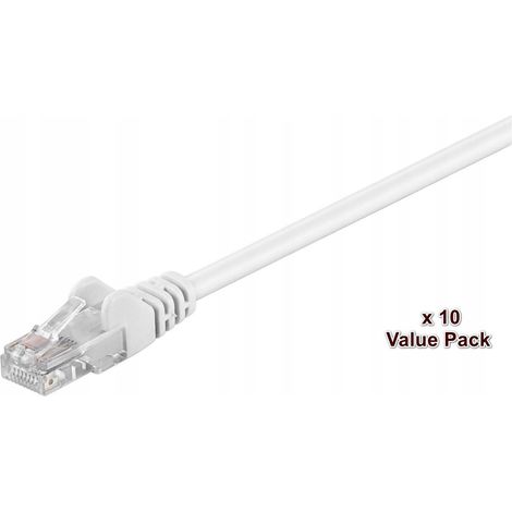 MicroConnect U/UTP CAT5e 0,5m bianco 10 pezzi