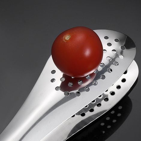 Pince alimentaire en acier inoxydable, pince alimentaire multifonctionnelle en maille, pince à pain pour la cuisson professionnelle, pince pour plats froids et barbecue (1/5)