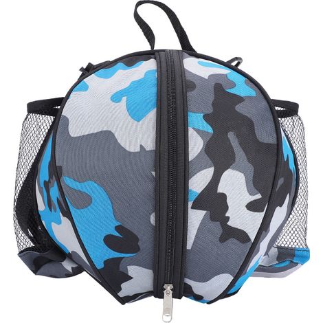 Portable sport basket-Ball Football ballon de Football stockage unique bandoulière (bleu) (1/5)