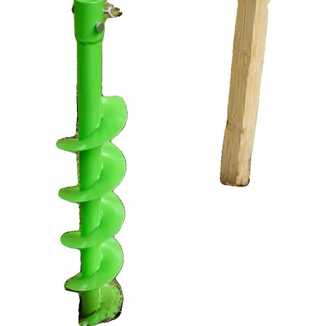 Taladro de tierra, construcción de acero Q235, compatible con adaptadores de 20 mm, verde militar. (1/2)