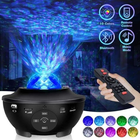 Veilleuse Projecteur d\'étoiles laser LED 3-en-1 Haut-parleur Bluetooth Commande vocale pour les enfants Fête (1/4)
