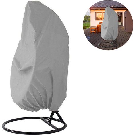 Housse de protection pour fauteuil suspendu, housse flottante pour fauteuil suspendu 190 x 115 cm, imperméable, coupe-vent, résistante à l'hiver, pour balcon ou extérieur, en tissu Oxford 420D avec re