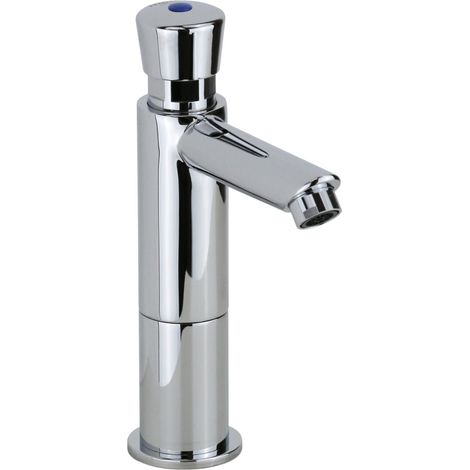 Robinet lavabo haut à une seule eau avec minuterie de 8 à 12 secondes et fonctionnement par bouton-poussoir MCM 908001-EXTENDED  Chromé
