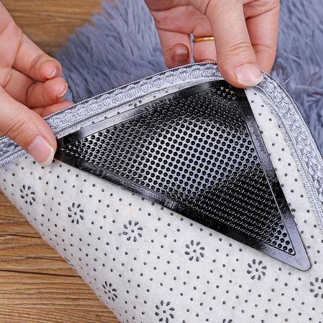 Teppich Antirutschmatte 8 Stück Teppichgreifer wiederverwendbar Antirutsch Unterlage Teppichstopper für Büro Schlafzimmer Küche Bad (1/3)