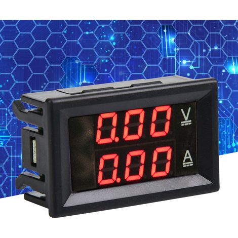 Afficheur de tension et de courant double LED CC 0-100V 50A/10A 3 chiffres (Rouge et Rouge-10A) (1/5)