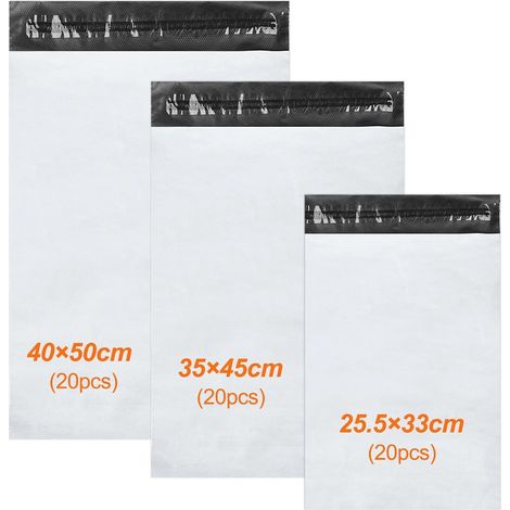 Enveloppe Plastique Expedition L-20 Pcs, XL-20 Pcs, XXL-20 Pcs, Emballage Colis Vetement, Pochette Envoie, Autoadhésive Sachet Colis, Opaques Sac, pour Textiles et Boîtes a Chaussures (1/5)