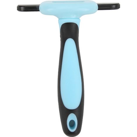 Peigne pour poils d'animaux, brosse de toilettage avec lame amovible en acier inoxydable pour chiens et chats à poils courts (1/5)