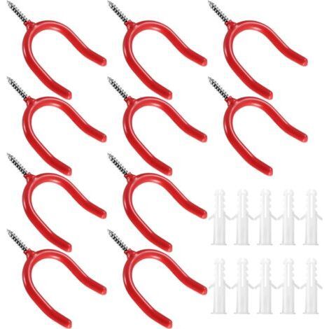 10 Pcs Garage Wall Hook, Wall Mounted Bike Rack, Wall Mounted Bike Hanger, Garage Ladder Storage Hooks, Heavy Duty Wall Hooks for Bikes Power Tools Garden (1/5)