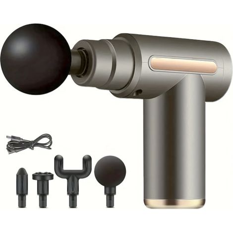Pistolet de percussion professionnel puissant pour le massage des muscles profonds des tissus et des fascias, du cou et du dos, par vibrations profondes.-AquaForge (1/5)