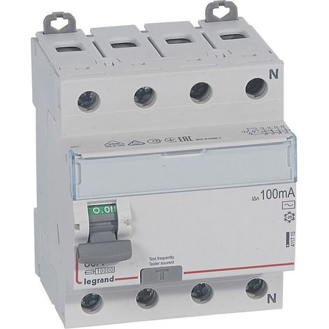 Interruptor diferencial Legrand p304 dx3 4 polos 0,1A