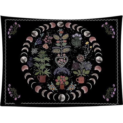 Tapestry Murale - Tissu Décoratif Pour Chambre Et Dortoir - 130 x 150 cm - Fibre Polyester - Rectangulaire - 1 Pièce (1/5)