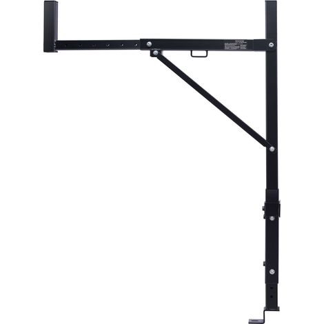 Support de chargement pick-up extensible 19-34", hauteur réglable 38,6-43,6", capacité 250 lbs, acier robuste pour kayak, planche, bois, échelle. (1/5)