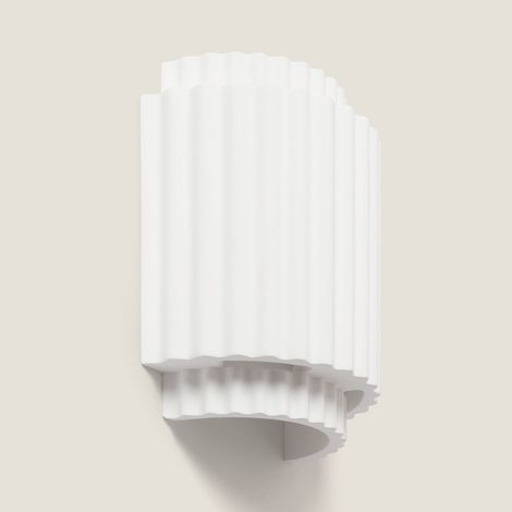 Aplique de Pared Yeso Double Colum Blanco