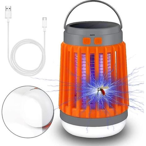 Lampe de camping solaire, lampe UV anti-moustiques, lanterne de camping étanche IP67, lampe de tente portable, rechargeable par USB. (1/5)