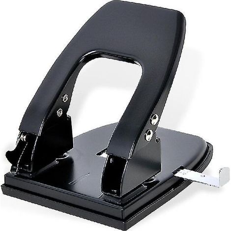Robuster, schwarzer Metallstanzer mit 2 Löchern, Kapazität für 25 Blatt (1/4)