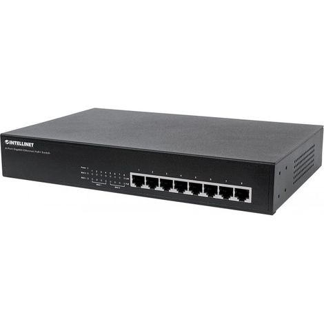 INTELLINET GIGABIT-SWITCH 8X 10/100/1000 RJ45 POE+ 140W 19 RACK 560641 (1/5)