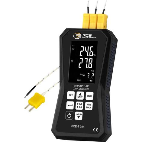 [NEUWERTIG] B-Ware PCE Instruments 4-Kanal-Thermometer PCE-T 394 -200 bis 1370 °C 32.000 Datensätze (1/2)