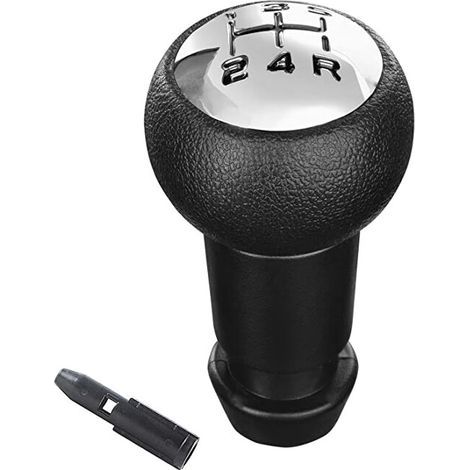 Noir et argent,Pommeau de levier de vitesses manuel 5 vitesses pour Peugeot 106 107 207 301 307 308 407 408 508 3008 1007 / CITROEN C2 C3 C4 Picasso (1/5)