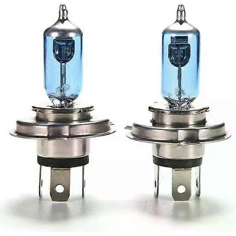 Lot de 2 ampoules halogènes H4 100W 12V blanches ultra-lumineuses pour phares antibrouillard de voiture, éclairage de stationnement haute puissance, accessoires auto. (1/5)