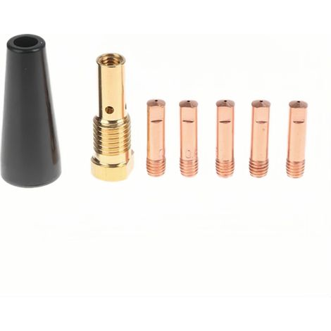 Set di 7 ugelli senza gas per saldatrice MIG Century FC90 K3493-1 035 con filo animato da 0,8 mm, utensili per saldatura FC90.