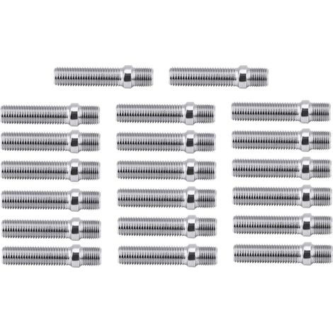 20pcs Goujons de Roues Etendus Allongé Conversion12x1.5 à 12x1.5 Adaptateur à vis 57mm en Acier Argent (1/5)