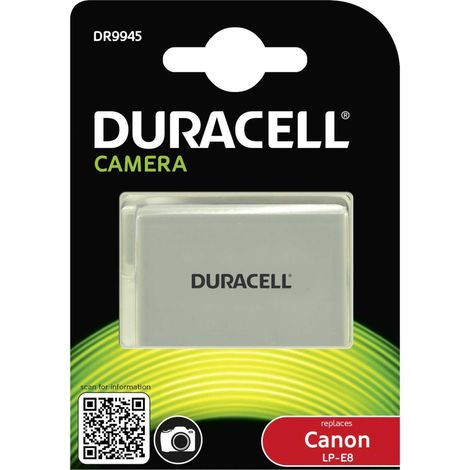 Duracell DR9945 - Batterie - Li-Ion - 1020 mAh - für Canon EOS 600, 650, 700, Kiss X4, Kiss X5, Kiss X7i, Rebel T3i, Rebel T4i, Rebel T5i