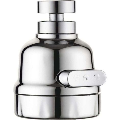 Rubinetto da cucina Crezuo girevole a 360°, getto ad alta pressione, testa girevole, 3 modalità