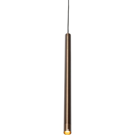Modern Dark Bronze Pendant Lamp for 1-Phase Track System - Iconic Frini