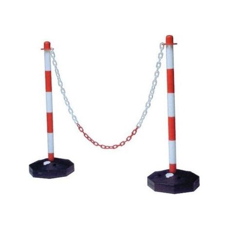 CATENA RECINZIONE SEGNALETICA IN PLASTICA BIANCO/ROSSO  MM 8 RT 25 MT (22489/25) (1/4)