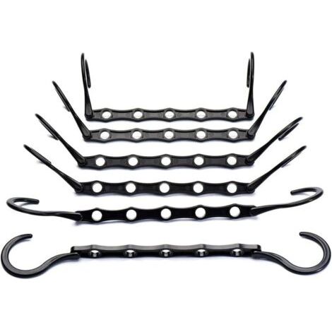 ALLIANDISLot de 10 Cintres Magiques Organisateur de Noir 38CM Cintre Garde-Robe Rangement pour Vêtements Gain de Place dans les Placard (1/4)